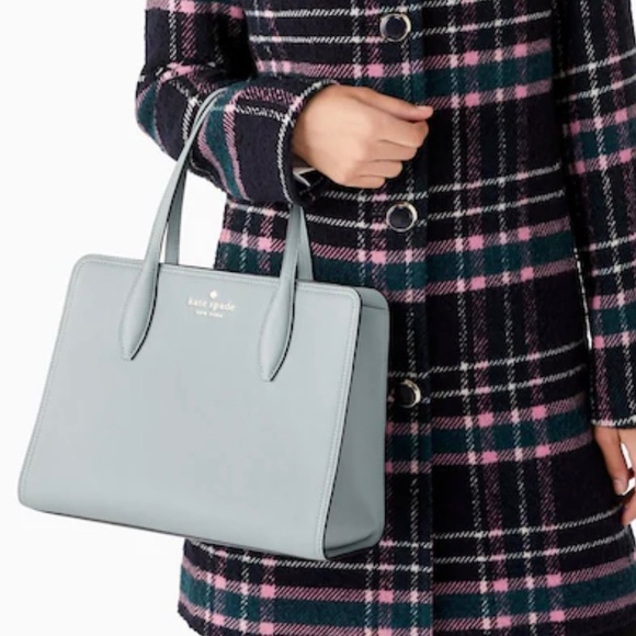 NWT Kate Spade ♠️Rowe Medium Top Zip Satchel / Avalon Mist - Picture 5 of 7